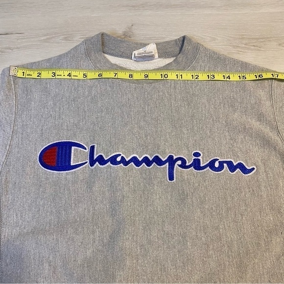 Champion Reverse Weave Crewneck Sweatshirt , Gray, Size Small - Picture 3 of 10